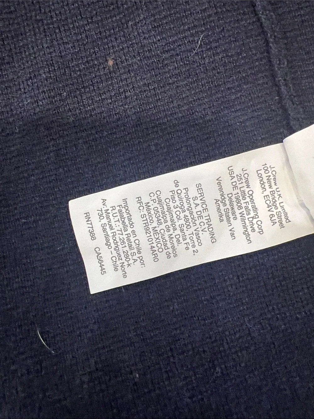 J. Crew Navy Open-Front Blazer Coatigan